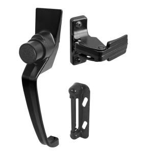 Prime Line Push Button Latch, with 1 1/2 in. Hole Center, Black K 5082
