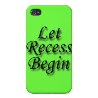 Let Recess  Begin black iPhone 4 Cover