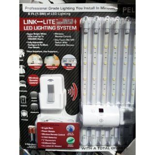 Rite Lite LPL9512RC6CPDC 6 Tubes with 5 LEDs in Each LED Link Light System With Remote, White   Vanity Lighting Fixtures  