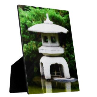 Japanese Lantern Garden Statue Photo Plaque