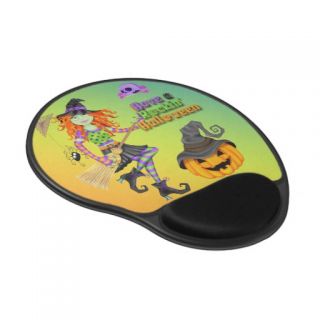 Halloween Rockin Witch Gel Mouse pad