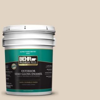 BEHR Premium Plus 5 gal. #ECC 51 2 Sand Castle Semi Gloss Enamel Exterior Paint 505005