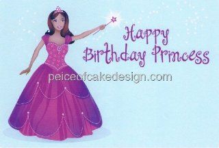 Happy Birthday African American Princess ~ Edible Image Cake Topper 