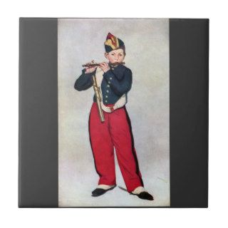 The Piper by Edouard Manet Ceramic Tiles
