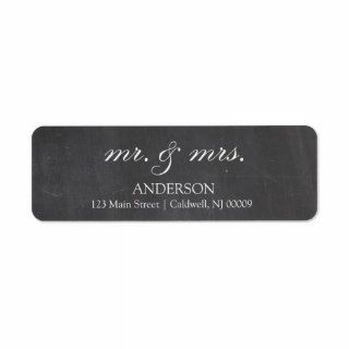 Chalkboard Mr. & Mrs. Labels