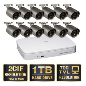 Q SEE Advanced Series 16 Channel D1 / 2CIF 1TB Video Surveillance System with 12 Hi Res 700 TVL Cameras, 100 ft. Night Vision QC3016 12E4 1