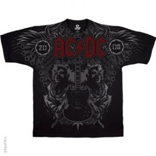 AC DC Angus Duo T Shirt (Black), S Novelty T Shirts Clothing