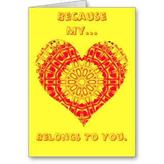 Glass Effect Mosaic Orange/Yellow (Heart) Cards