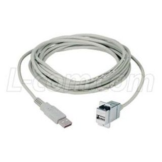 L COM   ECF504 24AAS   USB COUPLER CABLE, TYPE A JACK / PLUG, 24IN, GRY