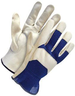 BDG 70 1 520 L Men's Leather Mesh Back Garden Glove, Large   Work Gloves  