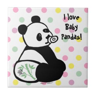 Baby Panda Cartoon Tile