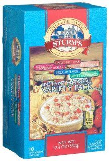 Sturm's Village Farm Instant Oatmeal, Variety Pack 10 Count, 12.67 Ounce Boxes (Pack of 12)  Oatmeal Breakfast Cereals  Grocery & Gourmet Food