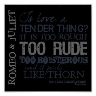 Romeo & Juliet Love Quote Posters