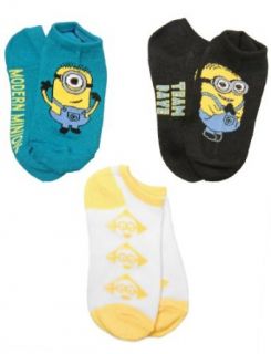 Despicable Me 2 Team Dave Youth No Show Socks   3 Pack Clothing
