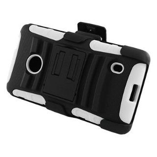 For T Mobile Nokia Lumia 521 Windows Phone 8 Case White Black Stand Holster Cell Phones & Accessories