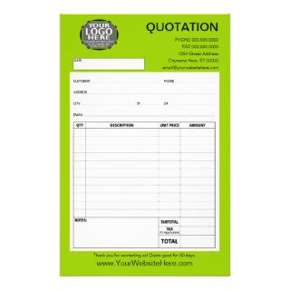 Form   Business Quotation or Invoice Custom Flyer