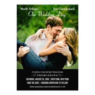 Save the Date Card  Movie Poster Design