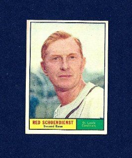Red Schoendienst 1961 Topps St. Louis Cardinals Card #505   EX MT Condition at 's Sports Collectibles Store