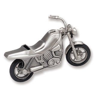 Pewter Finished Motorcycle Bank Jewelry