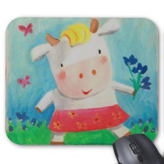 cute little cow mouse pad