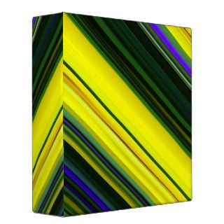 Diagonal Green, Yellow, and Purple Pattern Vinyl Binders