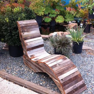 Lady Reclaimed Redwood Lounge Chair Chaise Lounges