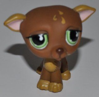 Greyhound #507 (Brown, Green Eyed)   Littlest Pet Shop (Retired) Collector Toy   LPS Collectible Replacement Figure   Loose (OOP Out of Package & Print) 