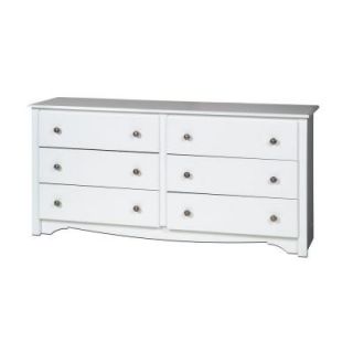 Prepac Monterey White 6 Drawer Dresser WDC 6330 K