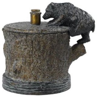 Cal TA 507BX 9" Bear with Honey Box, Antique Bronze Finish