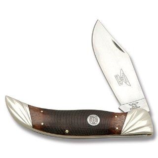 Rough Rider Knives 524 Deer Slayer Knife with Brown Sawcut Bone Handles  Folding Camping Knives  Sports & Outdoors