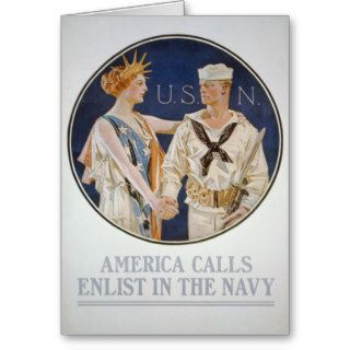 U.S. Navy 1917   Greeting Card