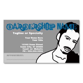 string me along barbershop (appointment card) business cards