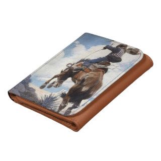 Bucking by NC Wyeth, Vintage Cowboy Rodeo Horse Wallet