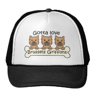 Three Brussels Griffons Hats