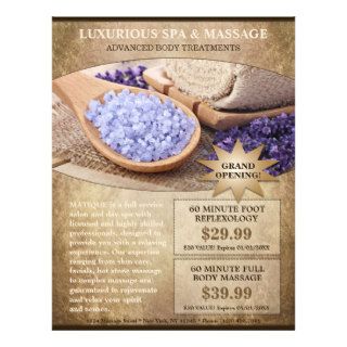 Promotional Spa / Aromatherapy Coupons Flyer