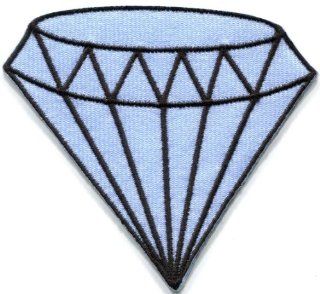 Blue Diamond Gemstone Carat Retro Kitsch Jewelry Applique Iron on Patch S 818 Made of Thailand 