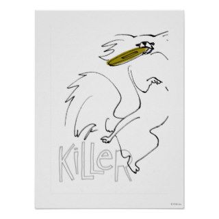 "Dog with frisbee Poster Print