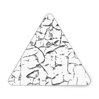 Grunge cracked paint effect triangle stickers