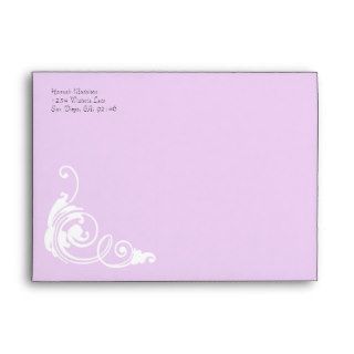 Accent Pink Damask Print Custom A7 Envelopes