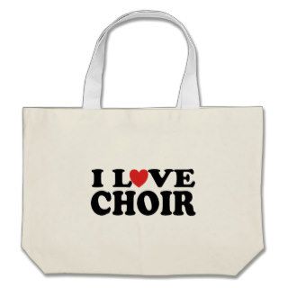 I Love Choir Music Tote Bag Gift