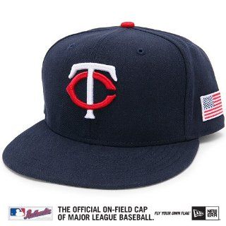 Minnesota Twins Authentic Collection On Field 59FIFTY Home Cap with US Flag Patch  Sports Fan Baseball Caps  Sports & Outdoors