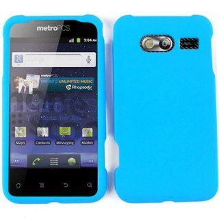 Huawei Activa 4g M920 Neon Light Blue Rubber Spray Hard Phone Case Snap on Protector Cell Phones & Accessories