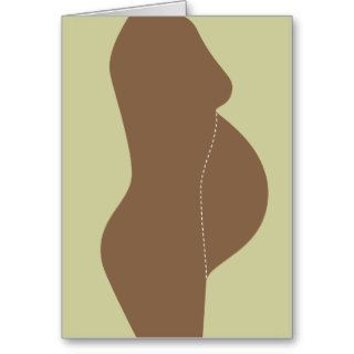 Pregnancy Tummy 3 C section Folding Card Template