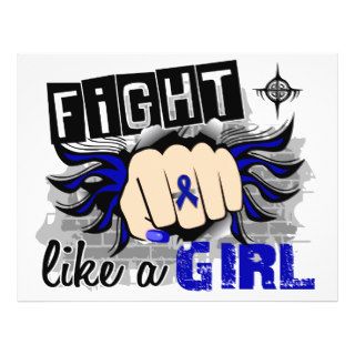 Fight Like A Girl Colon Cancer 27.8 Flyer Design