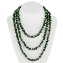 Maddy Emerson Green Freshwater Pearl Necklace (8 mm) Pearl Necklaces
