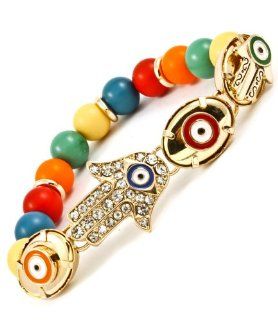 Hamsa Chakra Stretch Bracelet Jewelry