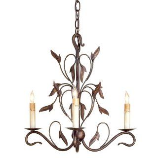 Currey and Company 9272 Arcadia Chandelier, Mini with Customizable Shades, Hand Rubbed Bronze    