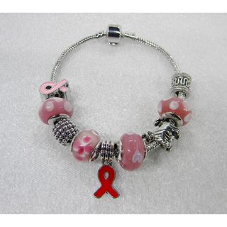 Cancer Awarness Charm Bracelet Bracelets
