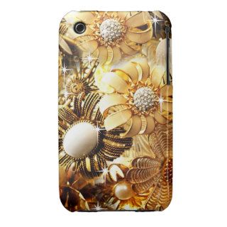Diamond Bling Bling Bouquet, Golden Sunflower Moti iPhone 3 Covers