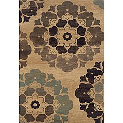Messina Beige/Gold Transitional Area Rug (3'10 x 5'5) Style Haven 3x5   4x6 Rugs